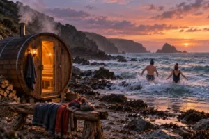 Read more about the article Sea Saunas in Cornwall: Wood-Fired Heat and the Coldest Plunge in Britain