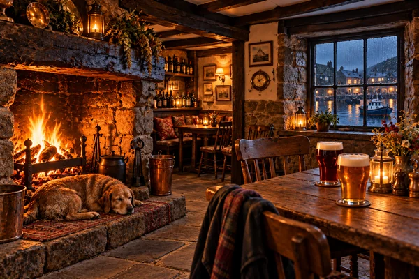 Cosy Cornish Pubs: Where to Find a Real Open Fire